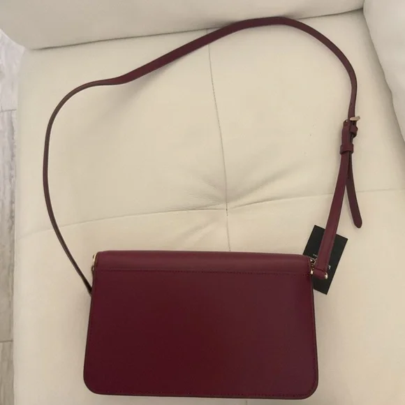 kate spade Burgundy Crossbody Bag with Gold Hardware - Picture 3 of 5